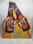 Coors Bottles Hands Tin Sign Beer Salud Con La Original 23x20 1999