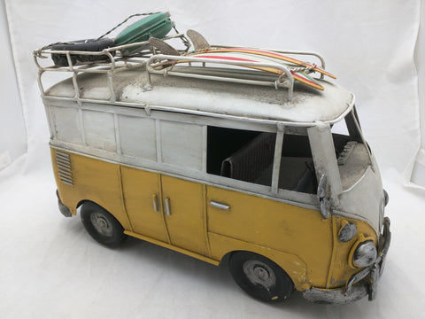 Volkswagen Bus Metal Sculpture Tin