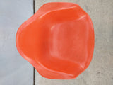 Herman Miller Chair Fiberglass Orange Mid Century Curved