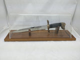 Kershaw Golden Boar Head Bowie Knife Display Case