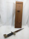 Kershaw Golden Boar Head Bowie Knife Display Case