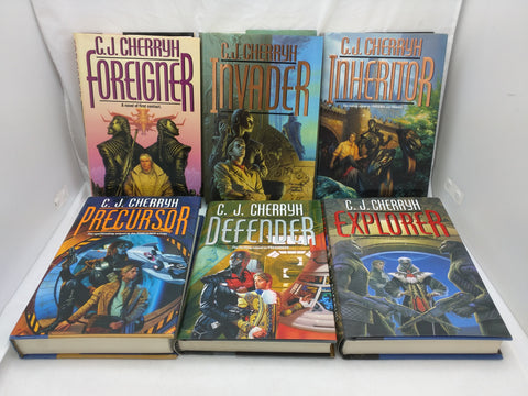 1st  Cherryh 6 Daw Set HC Book Foreigner Invader Inheritor Persecutor Defender Explorer