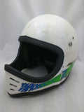 Child BMX Helmet White Full Face Vintage