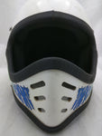Child BMX Helmet White Full Face Vintage