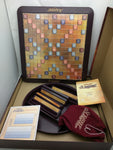Scrabble Deluxe Edition Game BoardGame Wood Tiles