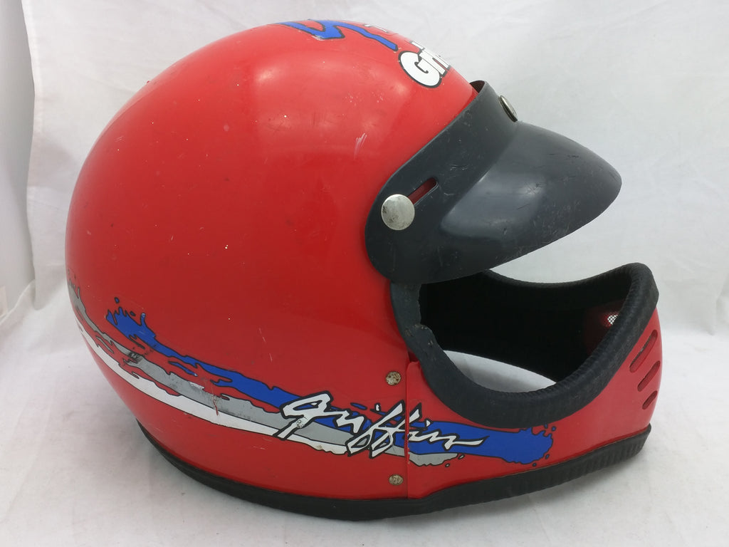 Griffin gx 707 Helmet BMX Red Full Face Vintage Moto – Pocatello Market Griffin gx 707 Helmet BMX Red Full Face Vintage Moto – Pocatello Market