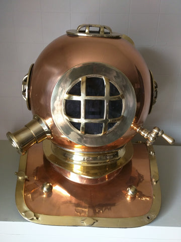 Diving Helmet Replica Copper Brass Full Size Deep Sea Reproduction