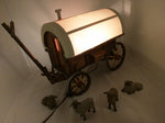 Sheep Covered Wagon Miniature Light Custom Willow Tree Handmade