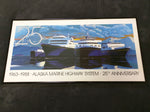 Alaska Marine Highway System Print Art  25th Anniversary 1963-1988 Ship