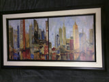 Chicago New York City Skyscraper Art Print Painting Large Abstract