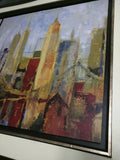 Chicago New York City Skyscraper Art Print Painting Large Abstract