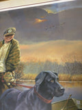 Eager to Go RJ McDonald Signed Numbered Print Duck Hunting Black Lab
