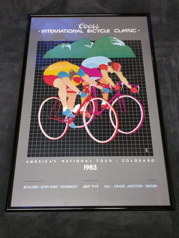 Coors International Bicycle Classic Print Poster America's National Tour Colorado 1983 Road Bike