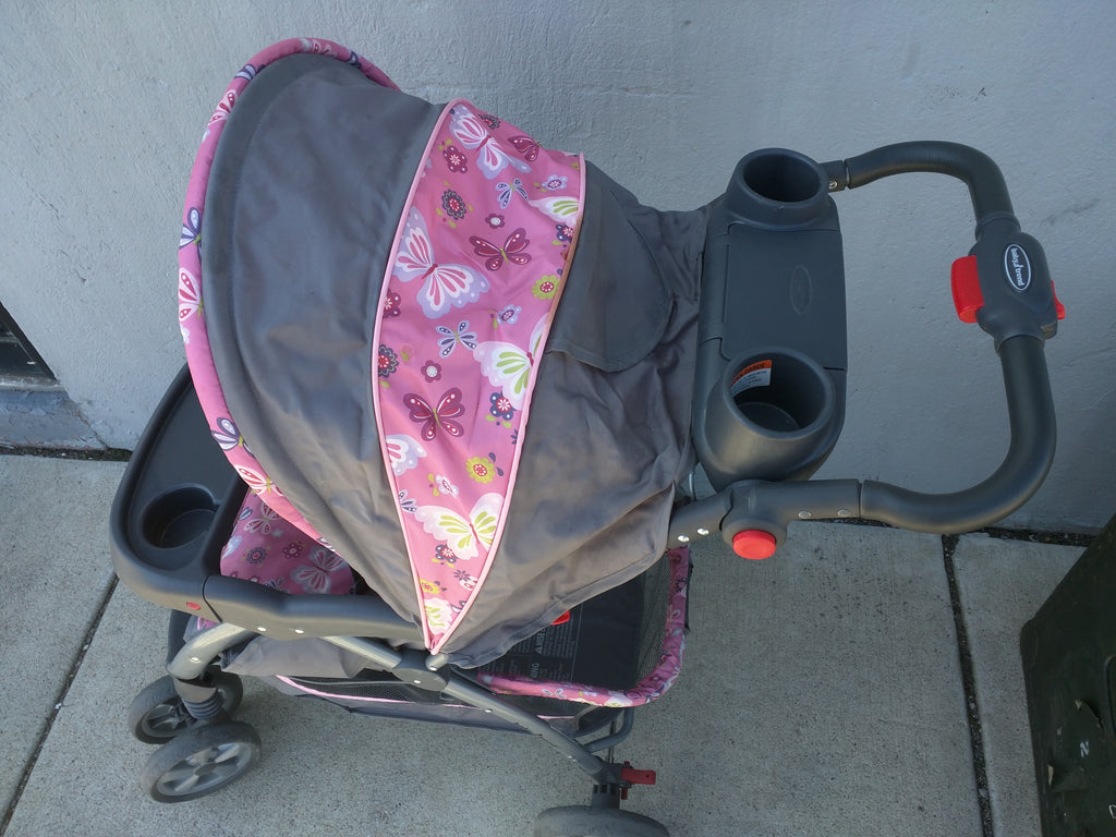 baby trend stroller purple Baby Girl Stroller Butterflies Baby Trend Grey/Pink/Purple – Pocatello Market