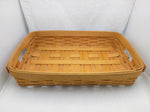 1998 19.5x13.5x3.5 Large Tray Longaberger Basket Woven Inner Handles