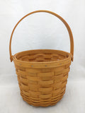 2000 8x6 Round Longaberger Basket Woven Single Swing Handle