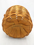 2000 8x6 Round Longaberger Basket Woven Single Swing Handle