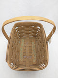 1986 11x8x5 Fixed Single Handle Longaberger Basket Woven
