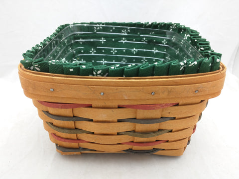 1996 Large Berry 8x8x5 Liner Protector Longaberger Basket Woven 41505