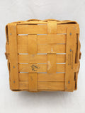 1997 7x7x3.5 Small Square Single Swing Handle Longaberger Basket Woven