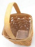 5.5x5.5x6 Fixed Single Handle Protector Small Longaberger Basket Woven AS-IS