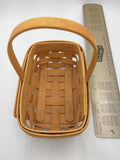 1999 6x4x2 Mini Easter Fixed Handle Longaberger Basket Woven