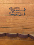 w Tray 18x11.5x9 Wov-N-Wood Jerywil Picnic Wicker Basket Hinge Lid Vintage