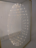 Turner Infinity 3D Lighted Mirror 20x16 Hollywood Regency Wall Vintage Nadler