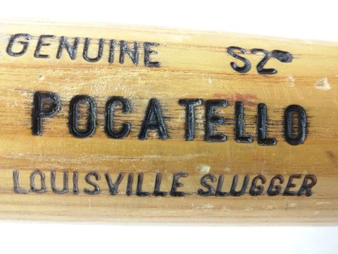 " POCATELLO " S2 Labeled AS-IS cracked Wood Wooden Baseball Bat 125 Louisville Slugger