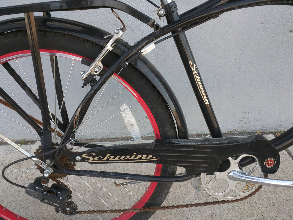 schwinn clairmont bicycle OUT OF STOCK! Clairmont SCHWINN Black 7-speed RETRO Men's CRUISER BIKE – Pocatello Market