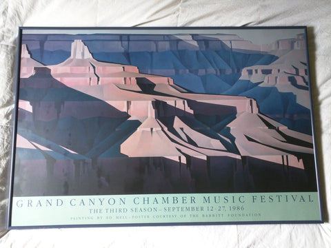 36x24 Ed Mell Poster Grand Canyon 1986 Chamber Music Festival Framed Print