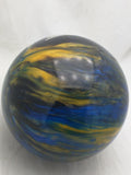 10.25 LBS Undrilled Bowling Stone Brunswick Bowling Ball New NOS Swirl Blue Yellow Marble