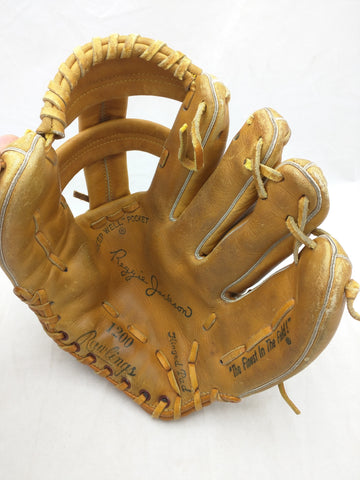 1200 Reggie Jackson Rawlings Endorsed Vintage Baseball Glove Mitt Leather RHT