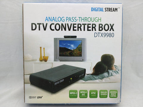 DTX9980 Digital Stream Analog Pass-through DTV Converter Black MR137-DTX9 NOS