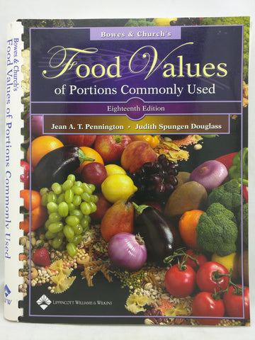 Bowes and Church's Food Values of Portions Commonly Used Pennington PhD  RD, Jea