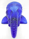 EAPG King Co. Cobalt Glass ELEPHANT Wall Pocket Match Holder VTG tooth pick