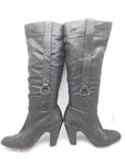 Born Kala Tall Black Boots High Heel Shoes Zipper 10/42 M/W Fleece Lined