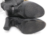 Born Kala Tall Black Boots High Heel Shoes Zipper 10/42 M/W Fleece Lined