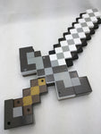 Minecraft 2 In 1 Transforming Plastic Sword /Pickaxe by Mattel Large 21.5" Long