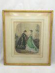 Victorian Ladies Examining Jewelry Leroy Imp Paris Print Vintage 17X15 Vickery Atkins Torrey