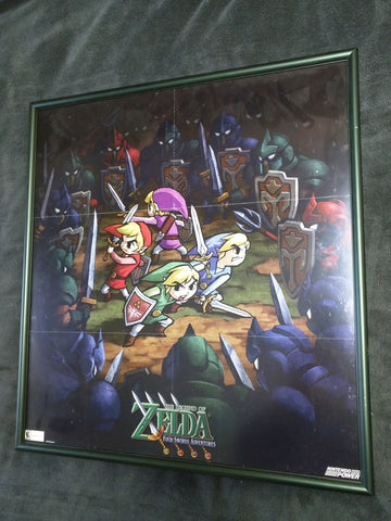 Legend Of Zelda Framed Poster Four Swords Adventure 21 X 23