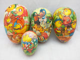 4 West Germany Eggs Paper Easter Egg Candy Container
