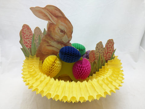 SOLD!! Easter Bunny Eggs Honeycomb Paper Fold-Out Display