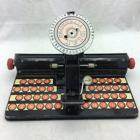 Marx Tin Dial Typewriter Metal Toy Kids 1950s