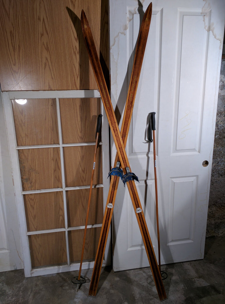 bamboo cross country poles SOLD!!!! Skis Splitkein bass wood wooden vintage cross country norge b – Pocatello Market