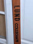 Lund Collegiate Hockey Stick wood wooden vintage 62 in Christmas display