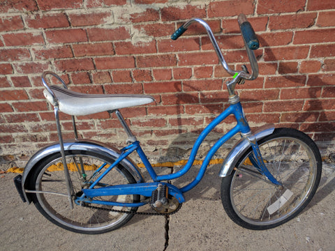 Schwinn Lil Chick Blue Bike Bicycle 20" Stingray Banana Seat Sting Ray Girls Vintage