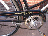 Raleigh Tourist Road Bike Bicycle RARE ROD BRAKES Vintage Leather Brooks Seat Womens
