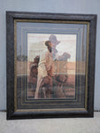 James Bama 84 1984 Cowboy Western Print Art 38 X 32 Framed Matted