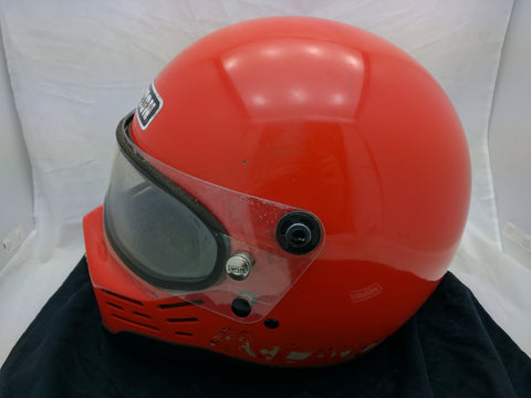 1975 motorcycle helmet Simpson Helmet 1975 Orange Bandit Vader 7 1/4 Vintage – Pocatello Market